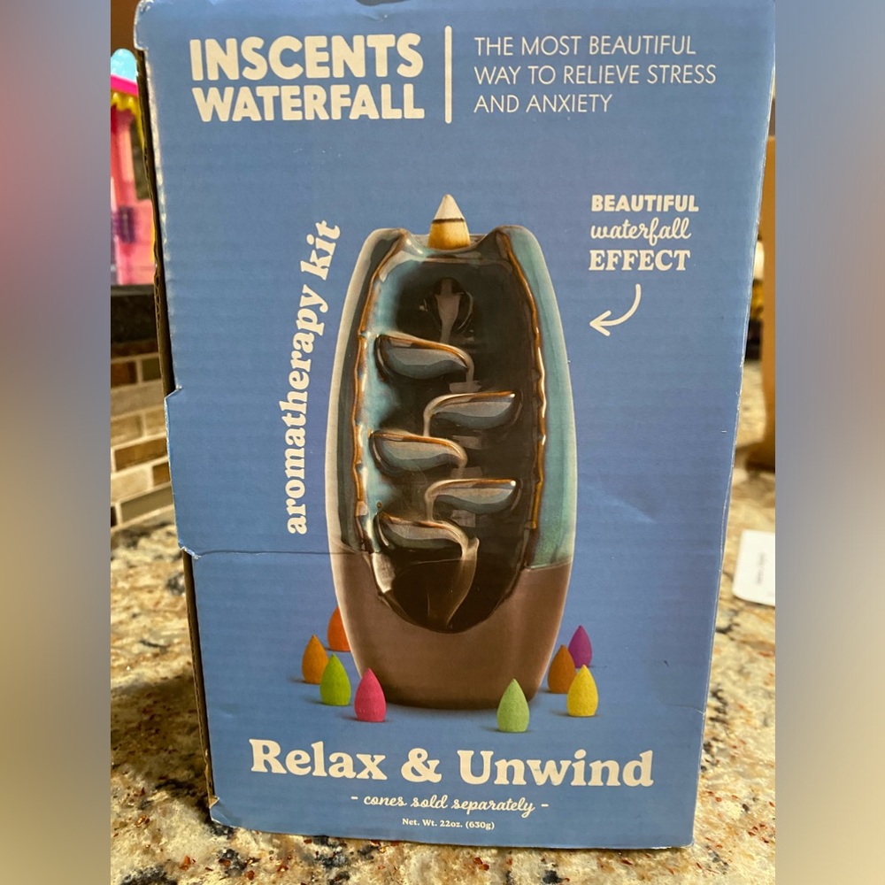 INSCENTS WATERFALL NEVER USED BRAND NEW. Including 7 inscense cones
